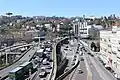 A6 směrem k tunelu Fourvière u Lyonu.