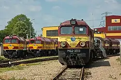 Lokomotivy M62M a M62 v depu Rail Polska ve Włosienici