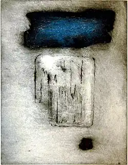 Modrý oblak, kombinovaná technika 34x25 cm (1966)