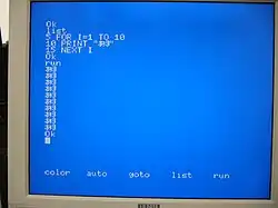 MSX – interpret BASICu spuštění jednoduchého programu