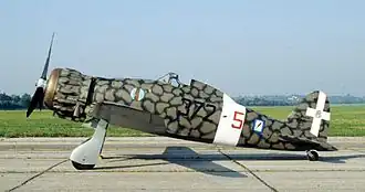 Macchi MC-200 v barvách italské 372. perutě v Národním muzeu USAF