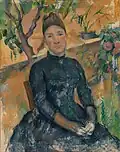 Madame Cézanne ve skleníku, 1891–1892, Metropolitní muzeum umění, New York