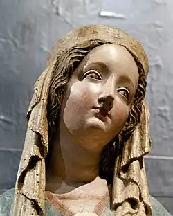 Madona z Nesvačil, detail hlavy
