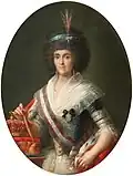 Portrét královny Marie Luisa Parmské s šerpou Řádu královny Marie Luisy