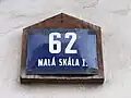 Číslo popisné v Malé Skále obsahující i neformální číslo části obce Vranové 1. díl