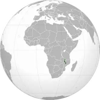 Poloha Malawi