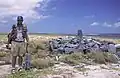 Kamenné ruiny na ostrově