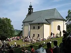 Kostel Panny Marie Sněžné v poutním areálu Malenisko