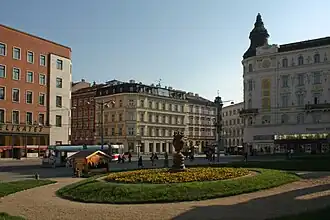 Malinovského náměstí od Mahenova divadla