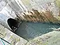 Koryto Motolského potoka za mlýnem