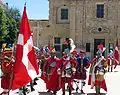 Historická rekonstrukce cvičení rytířů ze 16. století