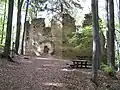 Zřícenina na vrcholku Malý Blaník