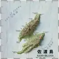 topografická mapa ostrova