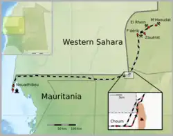 Mapa trati s detailem Šúmského tunelu