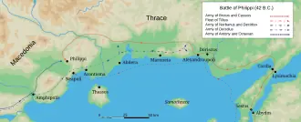 Mapa bitvy u Filipp
