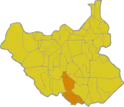 Diecéze yeiská (Diecéze Yei) na mapě