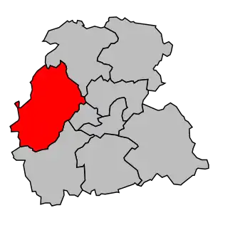 Kanton na mapě arrondissementu Saint-Quentin