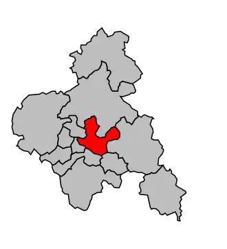 Kanton na mapě arrondissementu Montluçon