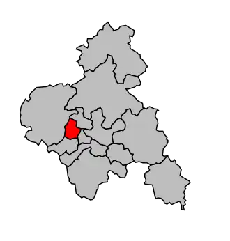 Kanton na mapě arrondissementu Montluçon