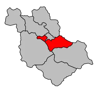 Kanton na mapě arrondissementu Briançon