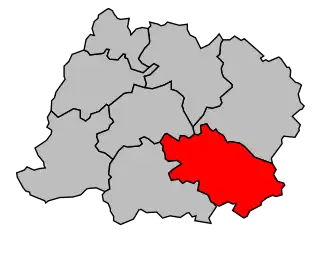 Kanton na mapě arrondissementu Vouziers