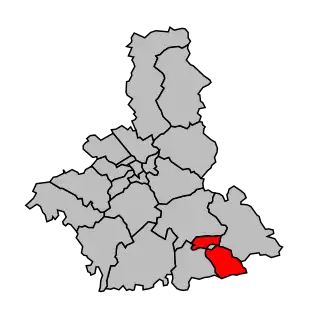 Kanton na mapě arrondissementu Troyes