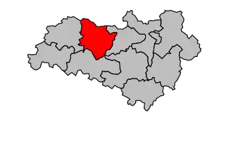 Kanton na mapě arrondissementu Confolens