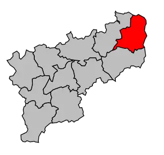 Kanton na mapě arrondissementu Saint-Amand-Montrond