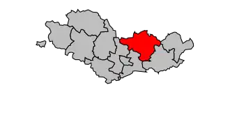 Kanton na mapě arrondissementu Beaune