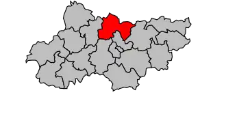 Kanton na mapě arrondissementu Périgueux