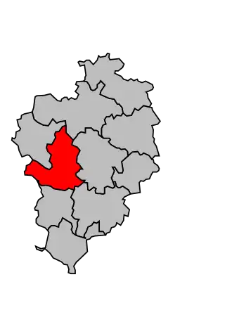 Kanton na mapě arrondissementu Sarlat-la-Canéda