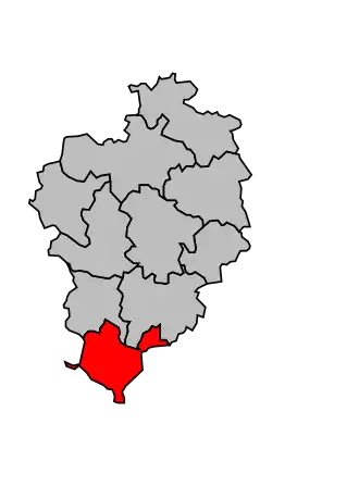 Kanton na mapě arrondissementu Sarlat-la-Canéda
