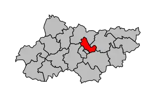 Kanton na mapě arrondissementu Périgueux