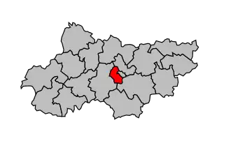 Kanton na mapě arrondissementu Périgueux