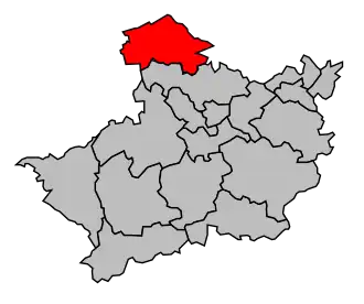 Kanton na mapě arrondissementu Évreux
