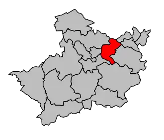 Kanton na mapě arrondissementu Évreux