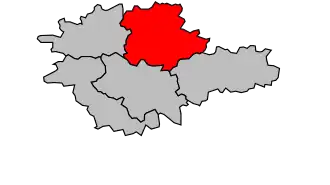 Kanton na mapě arrondissementu Châteaudun