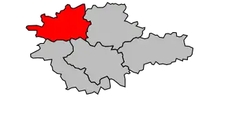 Kanton na mapě arrondissementu Châteaudun