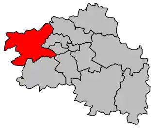 Kanton na mapě arrondissementu Chartres