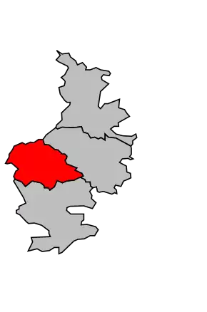 Kanton na mapě arrondissementu Nogent-le-Rotrou