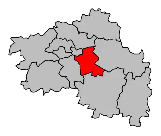 Kanton na mapě arrondissementu Chartres
