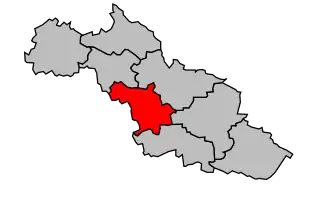 Kanton na mapě arrondissementu Mirande