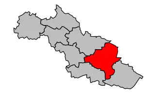 Kanton na mapě arrondissementu Mirande