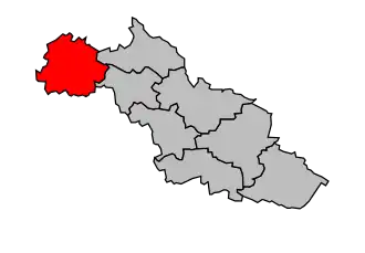 Kanton na mapě arrondissementu Mirande