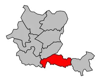 Kanton na mapě arrondissementu Libourne