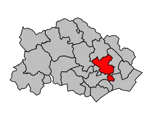 Kanton na mapě arrondissementu Béziers