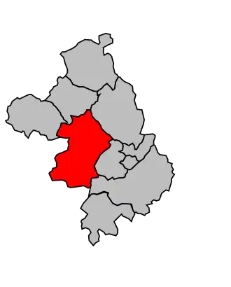 Kanton na mapě arrondissementu Châteauroux