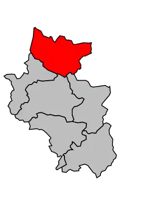 Kanton na mapě arrondissementu Le Blanc
