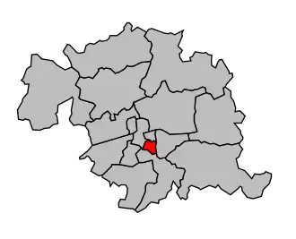 Kanton na mapě arrondissementu Tours