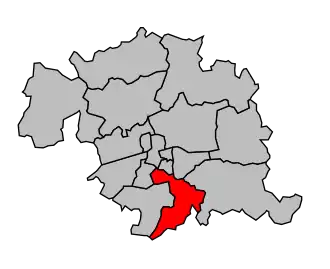 Kanton na mapě arrondissementu Tours